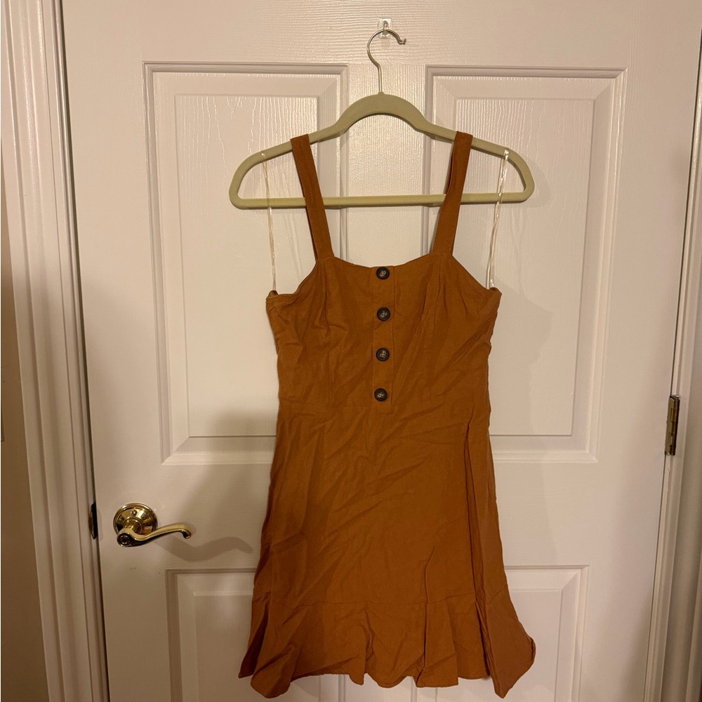 Altar'd State Terracotta Button-Down Dress